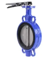 Затвор дисковый поворотный DN.ru WBV3432N-2W-Fb-H Ду150 Ру16 межфланцевый, корпус - углеродистая сталь WCB, диск - нержавеющая сталь 316L, уплотнение - NBR, с рукояткой, квадрат 14х14, F07