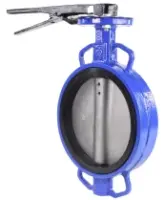 Затвор дисковый поворотный DN.ru WBV3432N-2W-Fb-H Ду200 Ру16 межфланцевый, корпус - углеродистая сталь WCB, диск - нержавеющая сталь 316L, уплотнение - NBR, с рукояткой, квадрат 17х17, F10