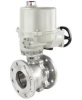 Кран шаровой DN.ru BV3232P(2pc)-FP-F-ISO-H Ду80 Ру16 полнопроходной двухходовой, нержавеющая сталь 316, фланцевый, уплотнение - PTFE, с электроприводом ГЗ-ОФ-110/11М 24В