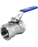 Кран шаровой DN.ru BV3232P-SP-T-H Ду40 Ру63 стандартнопроходной двухходовой, нержавеющая сталь SS316, внутренняя резьба, уплотнение - PTFE, ручка-рычаг